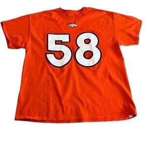 Majestic Men's XL Denver Broncos #58 Von Miller Short Sleeve T-Shirt EUC